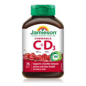 Jamieson Vitamin C+Vitamin D3 Chewable (Copy)